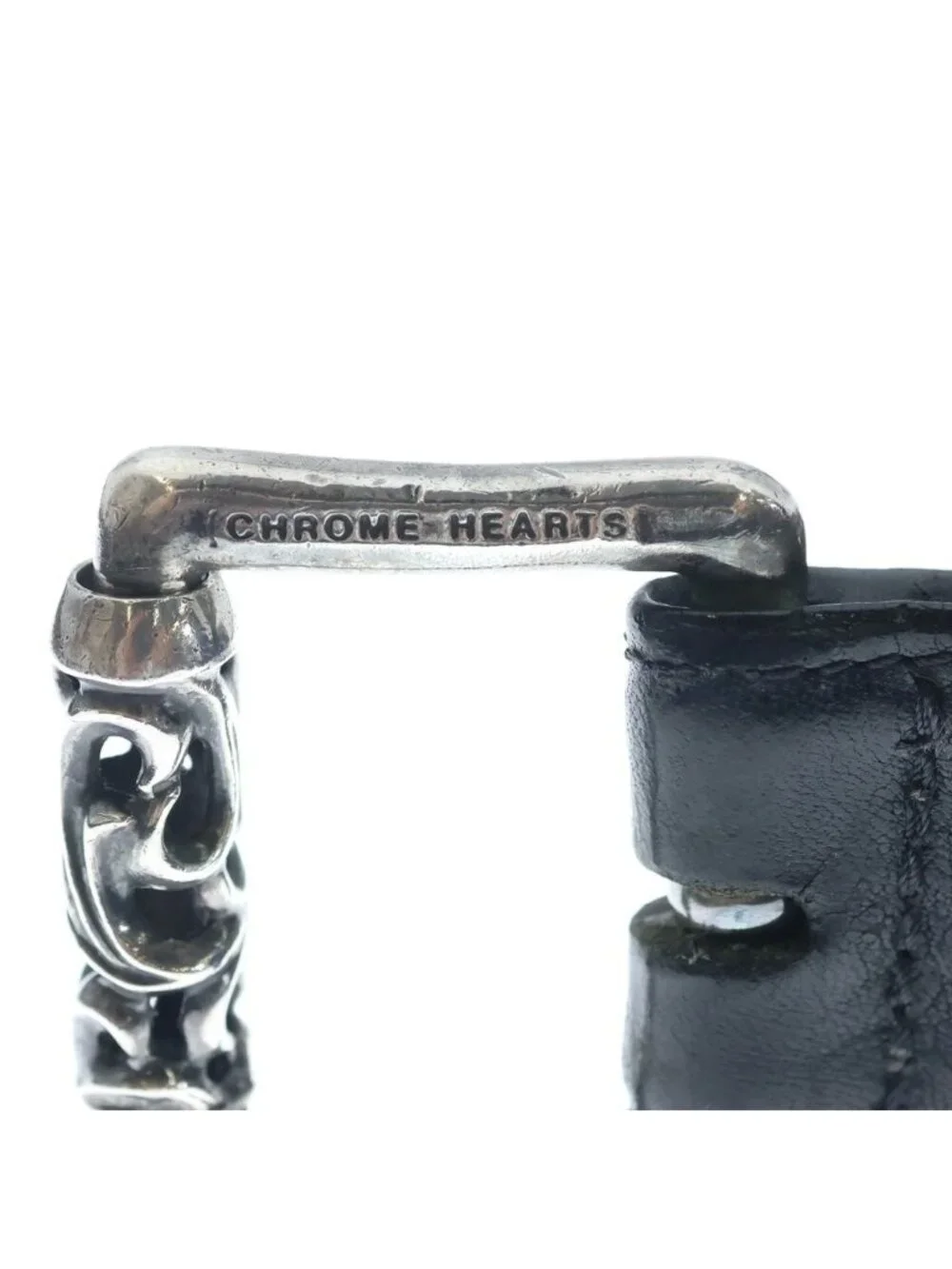 Chrome Hearts Roller Buckle Leather Belt Silver